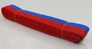 Ceintures de Taekwondo vertes et jaunes 100% coton, unisexes pour adultes, ceintures d'uniforme d'arts martiaux respirantes, ceintures de karaté unies teintes - Product Image 4