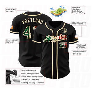 Wholesale Adults Baseball Jerseys Heat-Transfer Printed Customizable Short Sleeve Unisex Breathable Sportswear Uniform - Product Image 2
