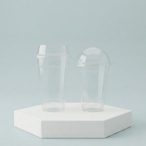 Vente en gros de 12 gobelets en plastique PP transparent de 16 oz, gobelets jetables de 95 mm avec couvercle en dôme pour boissons froides, matcha, jus, café, thé - Product Image 1