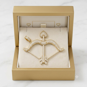 SHRAMAN DIAMOND Colgante de Plata 925 con Piedra Natural, Estilo Hip Hop, Flecha de Cupido Personalizada con Baño de Oro Blanco y Rosa, Regalo Moderno - Product Image 5
