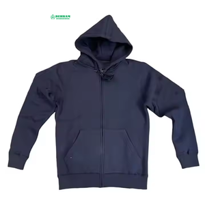 <b>Boys</b> Navy Blue Hooded Tracksuit Solid Color Casual Sweatshirt Pants Set Full Sleeve Elastic Waist Side Pockets Autumn Wear - Product Image 3
