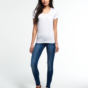Camisetas de Mujer de Manga Corta con Diseño Nuevo, Suaves, Personalizadas, Lavadas al Ácido, Camisetas Casuales Lavadas al Ácido - Product Image 2