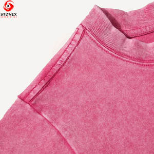 Nouveau T-shirt d'été respirant et écologique à manches courtes en coton, avec logo personnalisé, pour femme, coupe courte délavée à l'acide et design sur mesure - Product Image 5