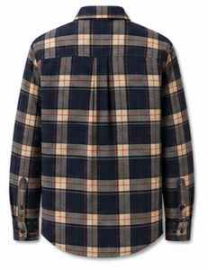 เสื้อเชิ้ตแขนยาวลำลองสำหรับผู้ชาย คอปกพับได้ แขนยาวเต็มตัว ผ้าฝ้าย - Product Image 3
