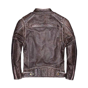 Custom Design Wholesale High Quality Fashion Leather Jacket Men's Premium Customized Leather Outerwear Jacket - Product Image 4