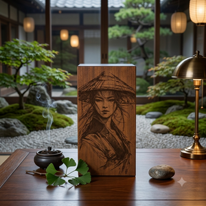 Urna Funeraria Ecológica de Madera Natural Voxo International, Caja de Cremación Conmemorativa Grabada, Ataúd Personalizado para Cenizas, 200 Cubic - Product Image 4