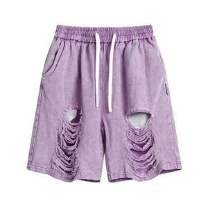 กางเกงขาสั้นผู้ชายกางเกงผ้าฝ้ายขนแกะระบายอากาศได้ดีกางเกงลำลองเอวยางยืด - Product Image 2