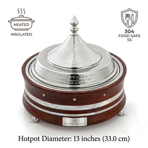 Modern Insulated Hot Pot Food <b>Warmer</b> Stainless Steel Inner Lining Chafing Dish <b>Buffet</b> Set Arabic Hospitality - Product Image 4