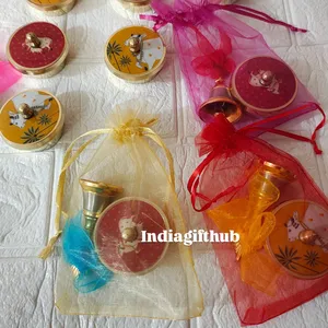 Luxury Handmade Brass Puja Bell Set with Decorative Gift Box Temple Ghanti for Home <b>Mandir</b> Wedding Return Gift Housewarming - Product Image 2