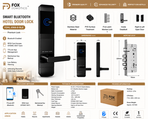 Serrure de porte d'hôtel intelligente Bluetooth avec TTLock RFID, serrure numérique d'hôtel en acier inoxydable FDHL-E900-S-BLE - Product Image 4