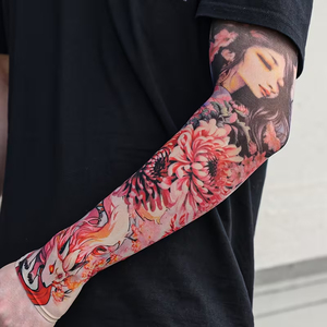 Nuevos diseños geniales de mangas para brazos, arte corporal temporal de larga duración, cubierta de tatuaje de manga completa para hombres y mujeres. - Product Image 5