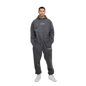 Custom Men’s Black Tracksuit <b>Set</b> Hoodie <b>Jogger</b> Pants Matching Streetwear Casual Two Piece Sportswear Athletic Outfit - Product Image 2