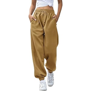 OEM/ODM Women Casual Workout <b>Joggers</b> <b>Polyester</b>/Cotton Heavyweight Thick Oversized <b>Joggers</b> High Waist Breathable <b>Joggers</b> 2027 - Product Image 1