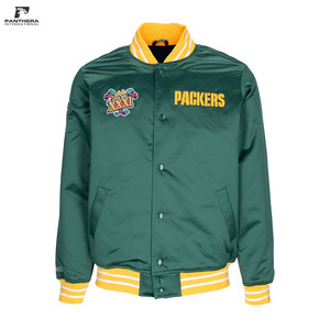Chaquetas de Satén Personalizadas para Hombre, Chaquetas Deportivas de Béisbol, Chaquetas Universitarias con Letras para Hombre, Color Personalizado en el Interior - Product Image 1