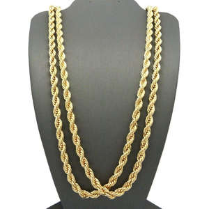 Collier chaîne Figaro en cuivre plaqué or 18 carats, épais et torsadé, style Hip Hop, unisexe, cadeau, bijoux, fournisseur en gros - Product Image 1