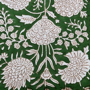 Handmade Cotton <b>Tablecloth</b> Classic Washable Home Use Rectangular Design <b>Green</b> White Blue Pattern - Product Image 2