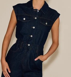 Combinaison en jean sans manches pour femme – Élégante, décontractée, idéale pour l'été – Vente en gros – Salopette pantalon - Product Image 6