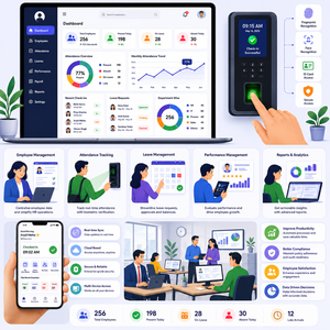 Plataforma SaaS Inteligente de Gestión de Recursos Humanos (HRMS), Control de Asistencia de Empleados, Integración de Biométricos, Automatización del Personal, Versión Internet para MAC - Product Image 4