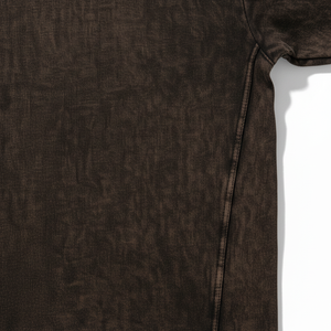 Camiseta Oversize de Algodón Orgánico 100% Marrón con Efecto Ácido, Estampado Serigrafiado, Frente Liso, Estilo Urbano - Product Image 3