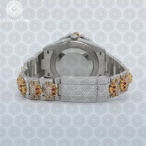 Montre de luxe vintage Hip Hop en acier inoxydable Charm Jewells, boîtier de 40 mm, accents de diamants, mouvement mécanique analogique, mode masculine - Product Image 6