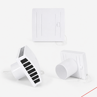 Grille d'aération murale carrée en plastique réglable et durable Chinafore PAV-F 125 mm pour climatisation commerciale