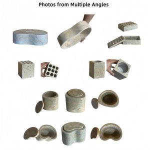 Set di Accessori per Bagno in Marmo Naturale Giallo Beige, Accessori Premium per Bagno Realizzati in Pietra Naturale - Product Image 6