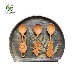 Cuchara y Tenedor de Madera, Cuchara con Diseño de Gato, Regalo para Amantes de Gatitos, Esparcidor de Mantequilla de Madera, Cuchara de Madera, Cuchara de Té de Madera - Product Image 4