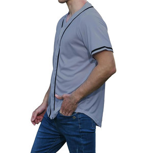 Maillot de baseball/softball Dry Fit de haute qualité, impression de logo personnalisée, unisexe, rose, col en V, manches courtes, impression par sublimation, adulte, complet - Product Image 2