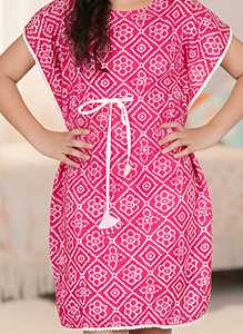 Conjunto de Kaftán con Encaje Estampado Bandhej para Mujer, Atuendo Étnico Cómodo, Ligero, Informal, para Verano, Elegante y a la Moda - Product Image 2