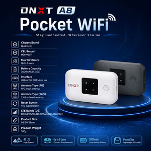 Routeur DNXT 4G 2,4 GHz Cat4, routeur Wi-Fi portable sans fil, 3000 mAh, LED, Wi-Fi de poche pour voiture, USB Type-C, routeur portable TLE, utilisation en voiture - Product Image 2