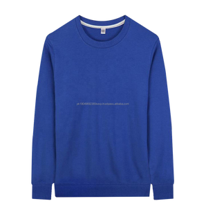 Sudadera de cuello redondo de gran tamaño liso de lana para hombre de talla grande de alta calidad con patrón sólido para sudaderas con capucha de inviernoEnvío DDP - Product Image 1