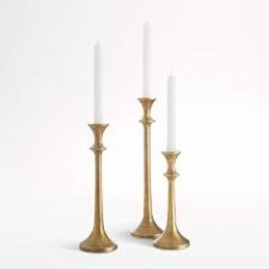 Juego de 6 Portavelas de Latón, Portavelas Altos para Velas Cónicas, para Decoración de Bodas y Hogar, Portavelas de Metal Duradero - Product Image 3