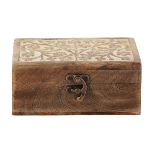 Joyero de madera de mango tallado antiguo más vendido para mujeres-hombres joya de madera tallada cajas de almacenamiento y organizador cajas decorativas - Product Image 2