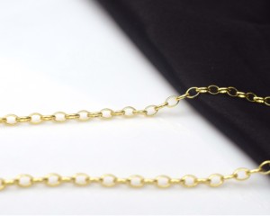 Sameer Art and Craft Chaîne Câble Plaqué Or 18K pour la Fabrication de Bracelets et de Bagues (Modèle SAC85015) - Product Image 2