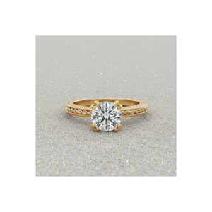 Bague de fiançailles solitaire Stonewels en or massif avec diamant de laboratoire |   pour un luxe certifié - Product Image 1