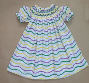 Vestido de burbuja con volantes para bebé niña de Mardi Gras - Product Image 5