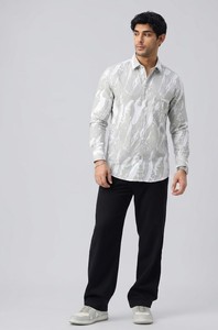 Camisa de camuflaje para hombre, manga larga, con botones, estampada, informal, con logo personalizado, estilo pullover, ropa urbana para adultos - Product Image 3