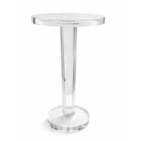Table basse ronde en acrylique transparente et polie, table d'appoint moderne et contemporaine pour la décoration de la maison