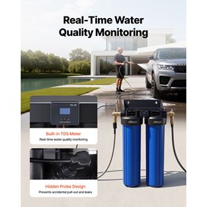 Sistema di Lavaggio Auto Senza Macchie 2x4L con Valvola Bypass per Resina DI e Misuratore TDS - Filtro Acqua Deionizzata per Lavaggio Auto Senza Aloni - Product Image 6