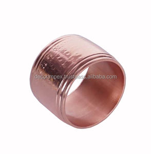 Servilletero de aluminio de diseñador, servilletero decorativo de mesa de boda redondo hecho a mano para uso en comedor y fiesta de Hotel - Product Image 4