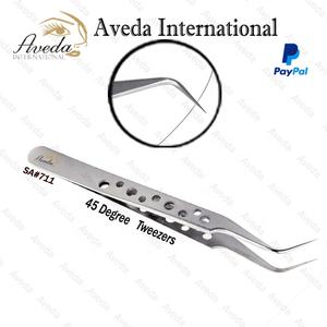 Pincettes à faux cils en acier inoxydable, embout de poignée en diamant, Logo personnalisé, Extension antistatique, haute qualité - Product Image 2