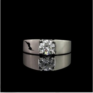 Anillo de Boda Elegante y Lujoso para Hombre con Diamante Cultivado en Laboratorio, Oro Blanco, 1.00 CT, Certificado IGI, para Compromiso y Boda - Product Image 4