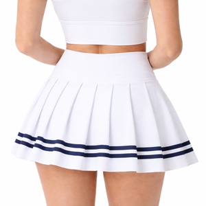 Women Breathable Pleated Mini Tennis <b>Skirt</b> High Waist Casual Sporty Fashion Design Polyester/Cotton Summer - Product Image 3