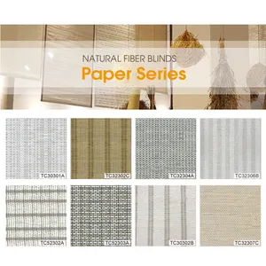 Natural Window Blinds Paper Fabric Woven Paper Material