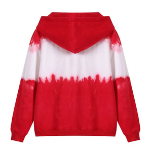 Sudadera con capucha personalizada Delta Sorority Tie Dye, roja y blanca, con letras griegas, ropa al por mayor, fabricante de sudaderas OEM ODM - Product Image 3