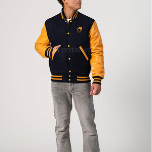 New Style Custom Made <b>Letterman</b> Winter <b>Jacket</b> Solid Color Made In Pakistan Men <b>Letterman</b> <b>Jacket</b> - Product Image 3