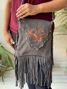 Sac à main en cuir véritable pour femme, sac à franges élégant, vente en gros, sacs à bandoulière - Product Image 5