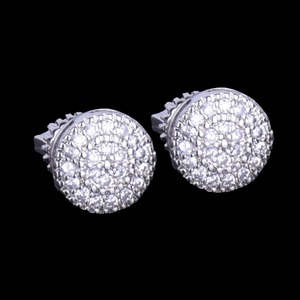 Boucles d'oreilles clipsables en or jaune 8MM, serties de diamants taille brillant, forme goutte d'eau vintage, plaqué rhodium - Product Image 6