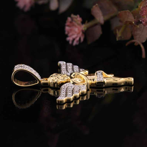 Pendentif lettre de luxe en moissanite et diamant, collier initial en argent serti de pierres, bijoux de déclaration hip-hop - Product Image 4