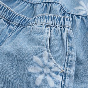 Conjunto de 2 Piezas para Bebés Niñas, Camiseta de Manga Corta y Pantalones Cortos con Estampado Floral, Ropa de Verano Transpirable con Cuello Redondo - Product Image 6